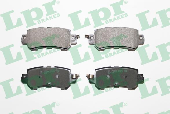 LPR 05P1756 - Тормозные колодки, дисковые, комплект parts5.com