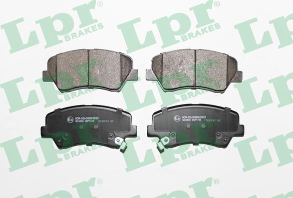 LPR 05P1753 - Тормозные колодки, дисковые, комплект parts5.com