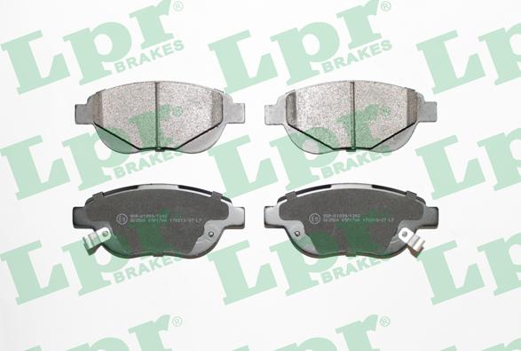 LPR 05P1760 - Тормозные колодки, дисковые, комплект parts5.com