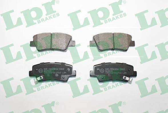 LPR 05P1710 - Тормозные колодки, дисковые, комплект parts5.com