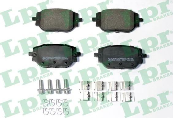 LPR 05P2358 - Тормозные колодки, дисковые, комплект parts5.com