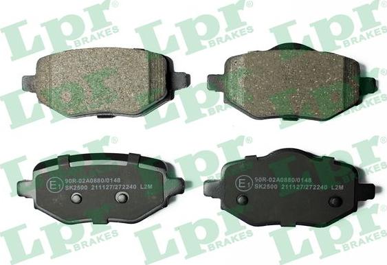 LPR 05P2240 - Тормозные колодки, дисковые, комплект parts5.com