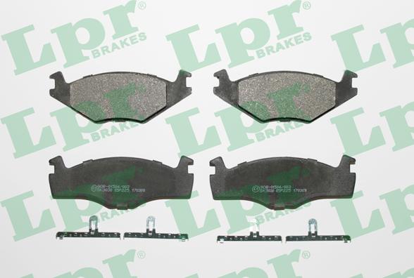 LPR 05P225 - Тормозные колодки, дисковые, комплект parts5.com