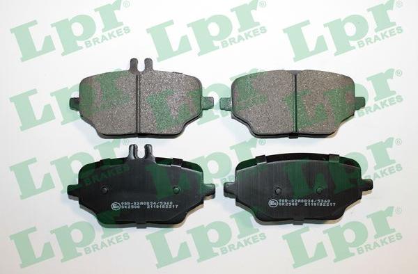 LPR 05P2217 - Тормозные колодки, дисковые, комплект parts5.com