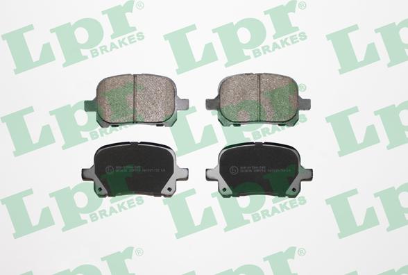 LPR 05P712 - Тормозные колодки, дисковые, комплект parts5.com