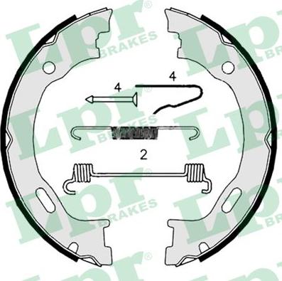 LPR 08719 - Комплект тормозов, ручник, парковка parts5.com