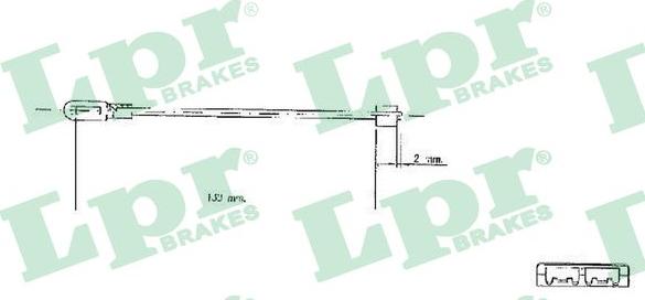 LPR C0578B - Тросик, cтояночный тормоз parts5.com