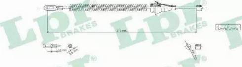 LPR C0577B - Тросик, cтояночный тормоз parts5.com