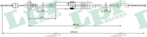 LPR C0276C - Трос, управление сцеплением parts5.com