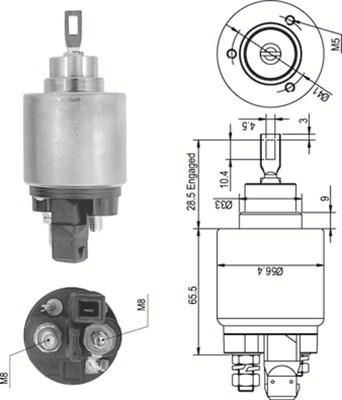 Magneti Marelli 940113050343 - Тяговое реле, стартер parts5.com