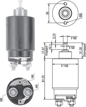 Magneti Marelli 940113050264 - Тяговое реле, стартер parts5.com