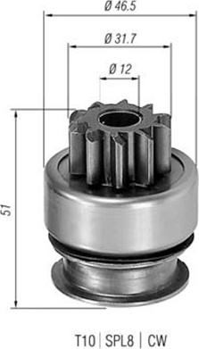 Magneti Marelli 940113020177 - Ведущая шестерня, стартер parts5.com