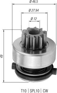 Magneti Marelli 940113020357 - Ведущая шестерня, стартер parts5.com