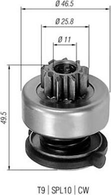 Magneti Marelli 940113020301 - Ведущая шестерня, стартер parts5.com