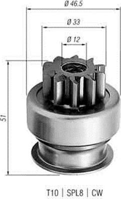 Magneti Marelli 940113020258 - Ведущая шестерня, стартер parts5.com