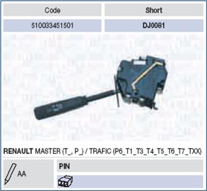 Magneti Marelli 510033451501 - Steering Column Switch parts5.com