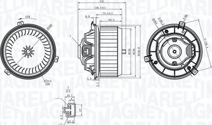 Magneti Marelli 069412363010 - Вентилятор салона parts5.com