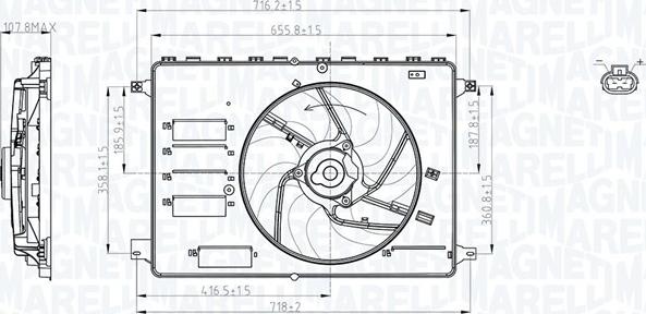 Magneti Marelli 069422761010 - Вентилятор, охлаждение двигателя parts5.com