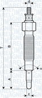 Magneti Marelli 062900037304 - Свеча накаливания parts5.com