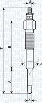 Magneti Marelli 062900041304 - Свеча накаливания parts5.com