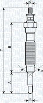 Magneti Marelli 062900072304 - Свеча накаливания parts5.com