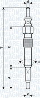 Magneti Marelli 062900028304 - Свеча накаливания parts5.com