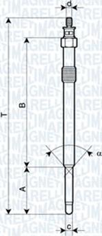 Magneti Marelli 062900024304 - Свеча накаливания parts5.com