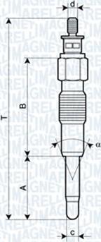 Magneti Marelli 062900040304 - Свеча накаливания parts5.com