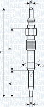 Magneti Marelli 060900120606 - Свеча накаливания parts5.com