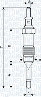 Magneti Marelli 062900046304 - Свеча накаливания parts5.com