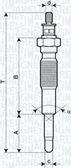 Magneti Marelli 062900063304 - Свеча накаливания parts5.com