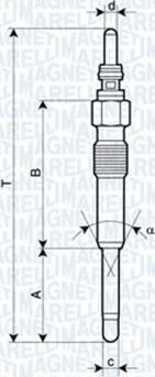 Magneti Marelli 062900085304 - Свеча накаливания parts5.com