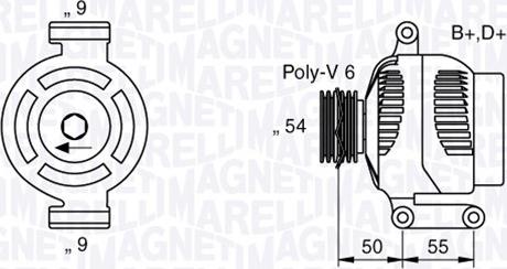 Magneti Marelli 063358061010 - Генератор parts5.com