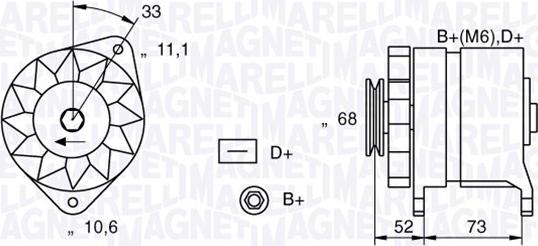 Magneti Marelli 063321154010 - Генератор parts5.com