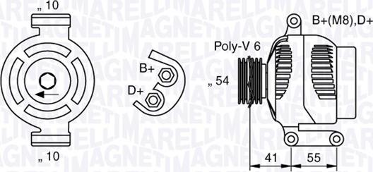 Magneti Marelli 063377028010 - Генератор parts5.com