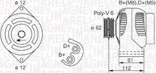 Magneti Marelli 063731884010 - Генератор parts5.com