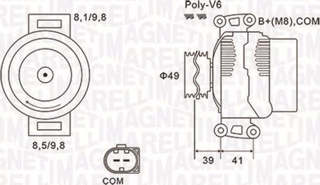 Magneti Marelli 063731953010 - Генератор parts5.com