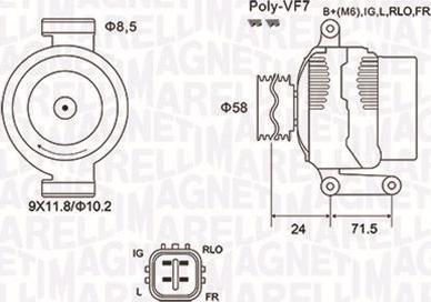 Magneti Marelli 063731965010 - Alternador parts5.com