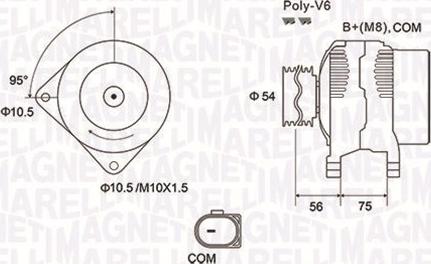 Magneti Marelli 063731904010 - Генератор parts5.com