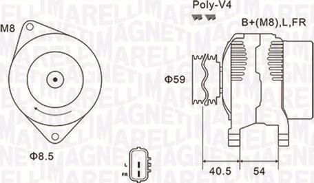 Magneti Marelli 063731927010 - Генератор parts5.com