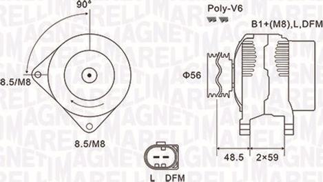 Magneti Marelli 063731644010 - Alternador parts5.com