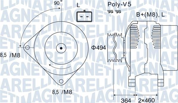 Magneti Marelli 063731645010 - Генератор parts5.com