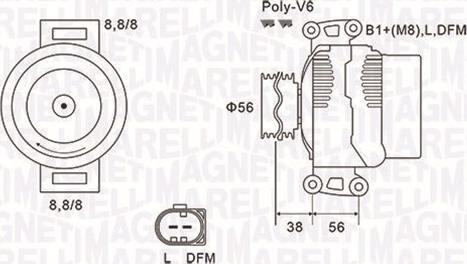 Magneti Marelli 063731811010 - Генератор parts5.com