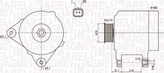 Magneti Marelli 063731824010 - Генератор parts5.com