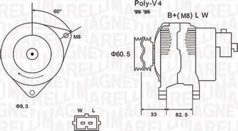 Magneti Marelli 063731317010 - Генератор parts5.com