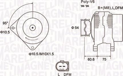 Magneti Marelli 063731757010 - Генератор parts5.com