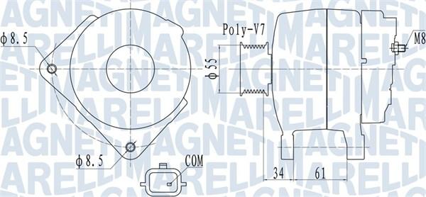 Magneti Marelli 063732054010 - Alternador parts5.com