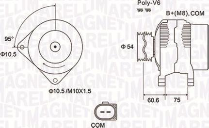 Magneti Marelli 063732051010 - Генератор parts5.com