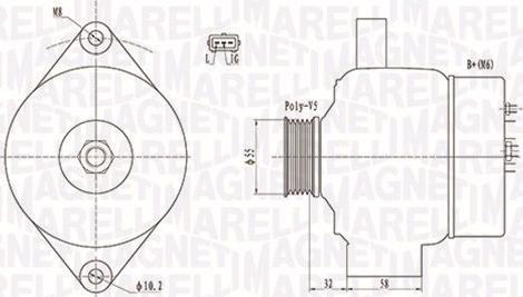 Magneti Marelli 063732026010 - Генератор parts5.com