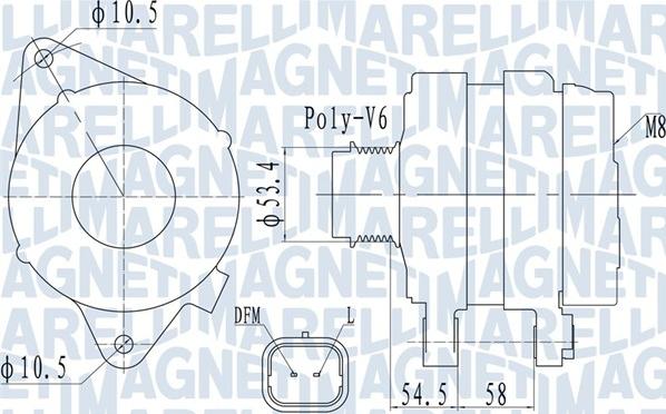 Magneti Marelli 063732142010 - Генератор parts5.com